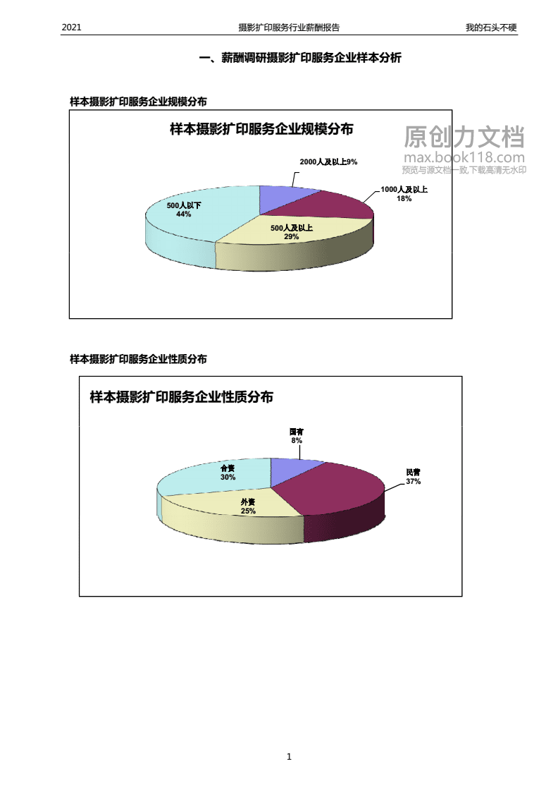 2021年摄影扩印服务行业薪酬分析调查报告